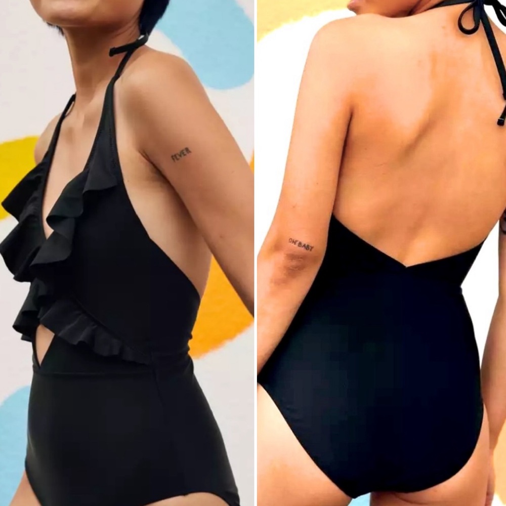 Aerie Ruffle Cut Out One Piece
